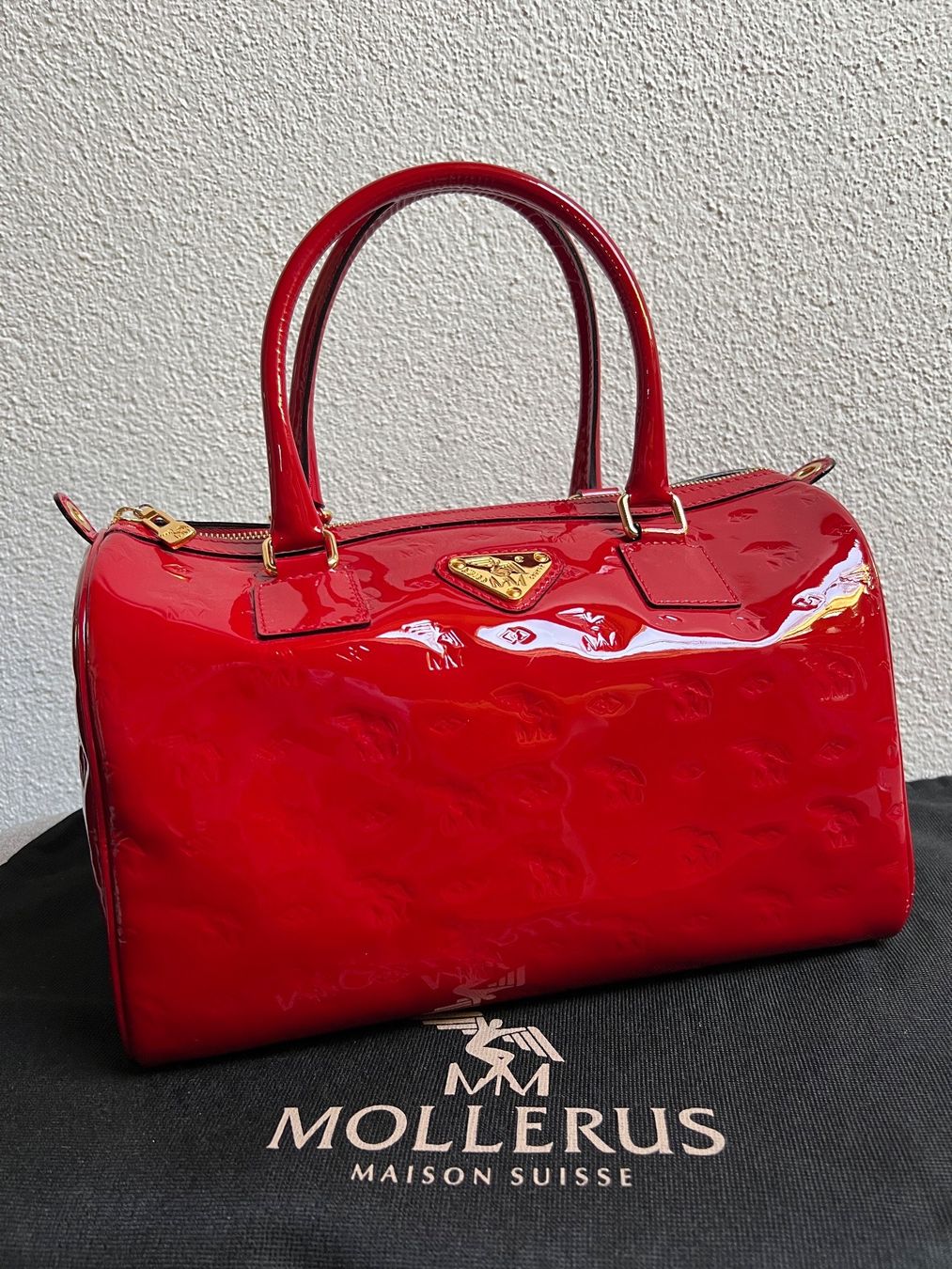 Maison Mollerus Borse da donna: Wunderschöne rote Maison Mollerus Tasche – Usato da Fischbach LU venduto da Dear.Luki 4