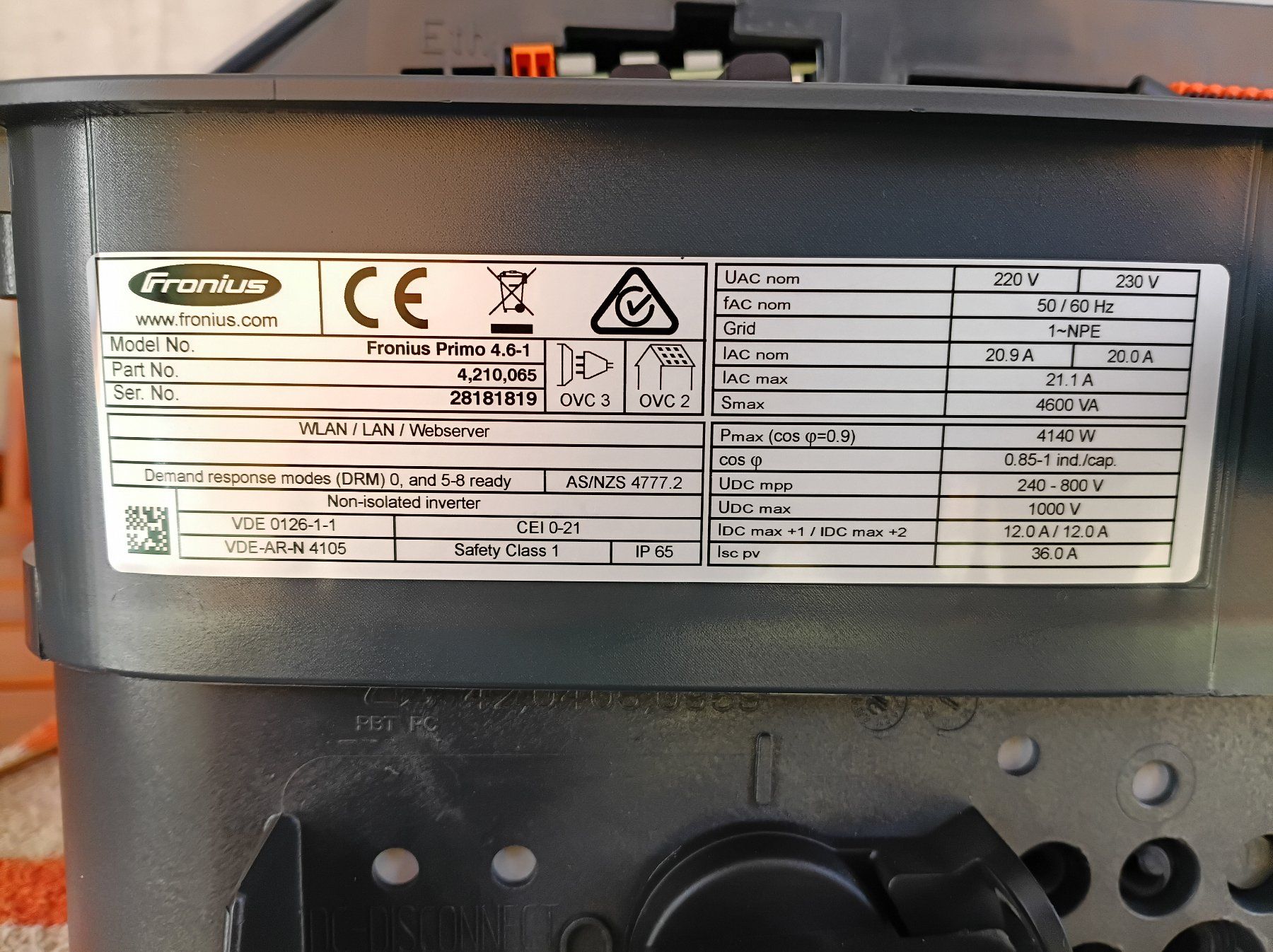 Fronius Inverter: Fronius Primo PV Wechselrichter Anlage – Usato da Bettenhausen venduto da Binford8000 4