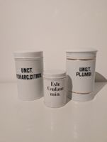 3 Stück Apothekergläser / Apothekergefässe aus Porzellan