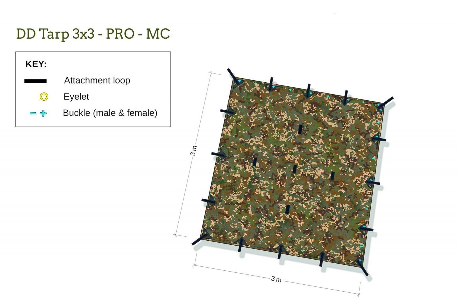 DD Hammocks Altro per Esercito: DD Tarp PRO 3 x 3 MC Camo – Nuovo e nell'imballaggio originale da Tulln venduto da HaengemattenShop 3