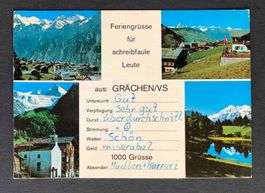 AK Feriengrüsse aus Grächen