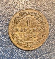 Kantonsmünze Zürich, 1 Rappen 1844