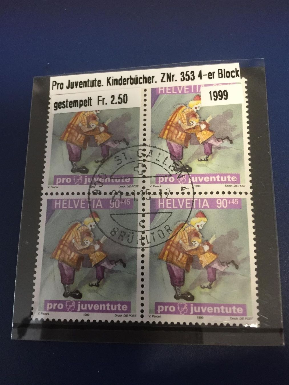 Tous les timbres: 1 Viererblock PJ 1999 – D'occasion à St. Margarethen TG par SGHerbst07