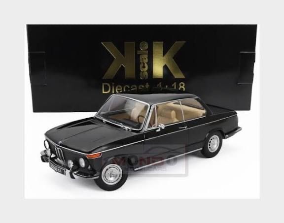 BMW 2002 Tii De 1974 Noire – Miniature KK-Scale 1/18 – Modèle De Collection Neuf