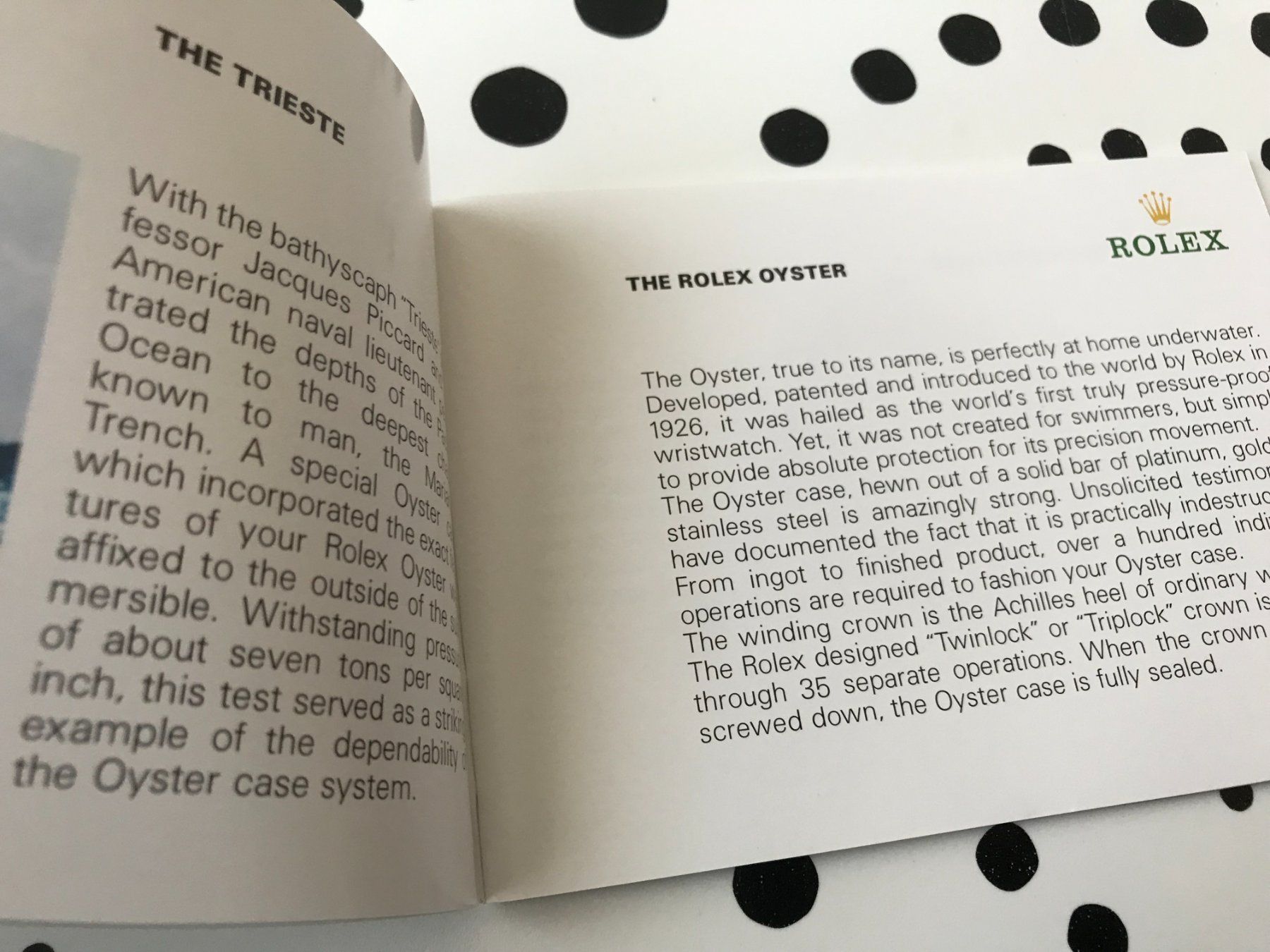Rolex Dokumente: YOUR ROLEX OYSTER - BOOKLET ORIGINAL ENGLISH VERSION !!! – Gebraucht aus Epalinges von watchforyou 1