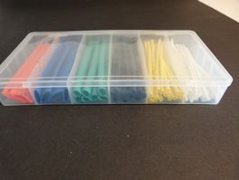 Schrumpfschlauch Sortiment mit Box bunt angebraucht