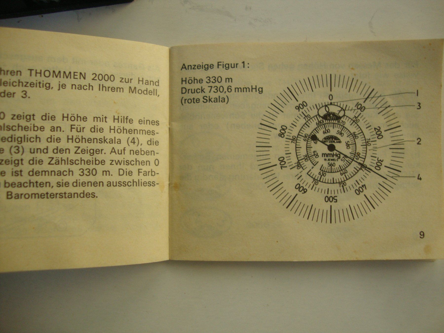 Revue Thommen Messen: THOMMEN-Taschen-Höhenmesser Barometer Mod.2000 – Gebraucht aus Winterthur von halle07 6