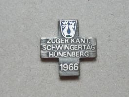 Abzeichen Kantonal Schwingfest Schwingen Hünenberg ZG 1966