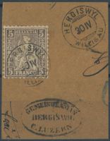 LU Hergiswil bei Willisau - Zwergstempel - Sitzende Helvetia
