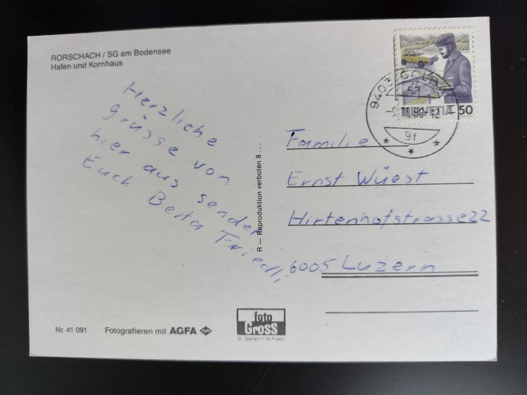 Ansichtskarten: Schiff DS  Rorschach am Bodensee dat.1980 – Gebraucht aus Ohmstal von Lebensfreude05 1