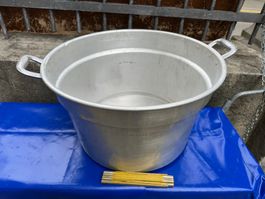 Metalltopf ca. 75Liter !  Alukessel Gartengefäss