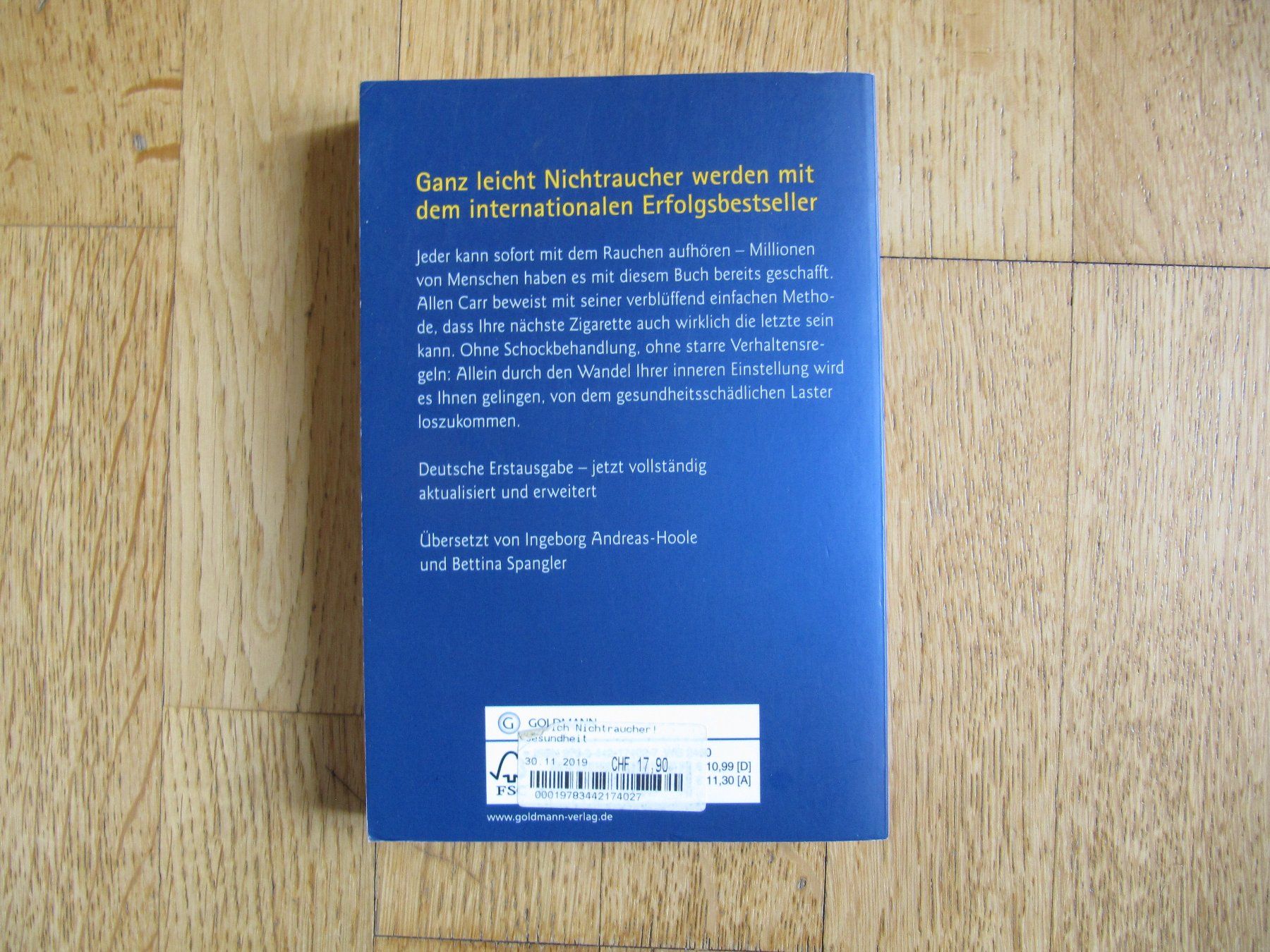 Libri: Endlich Nichtraucher / Allen Carr – Nuovo (secondo la descrizione) da Würenlos venduto da AustralisZ 3