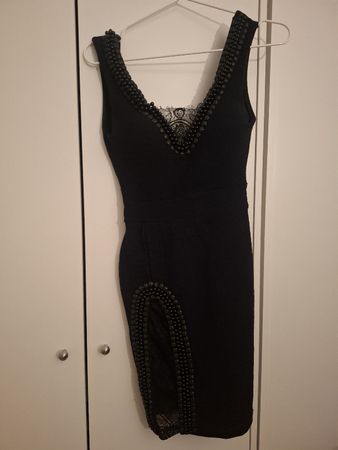 Sexy, schwarzes Kleid mit Spitze, Grösse Einheitsgrösse