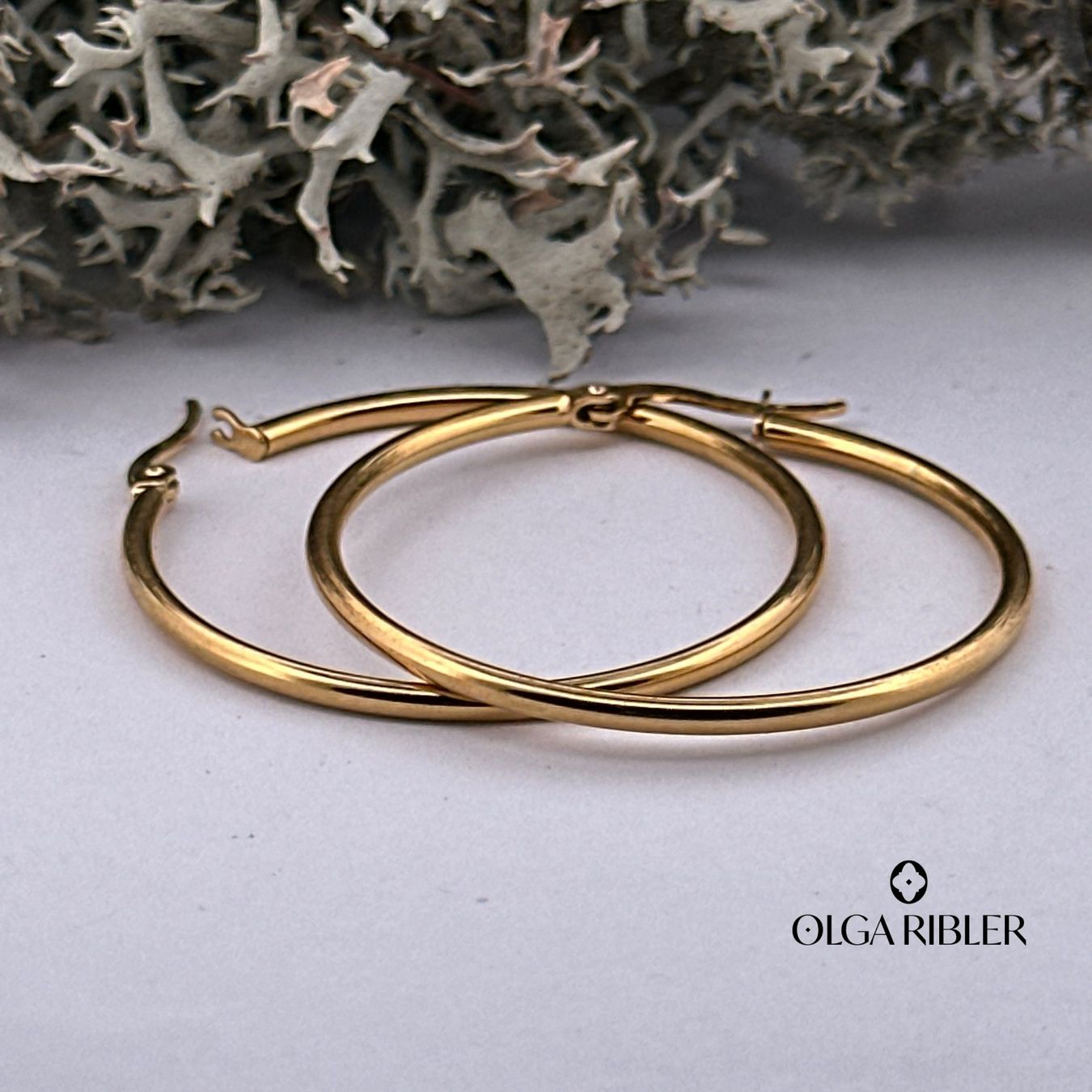 Olga Ribler Orecchini pendenti & Orecchini a lobo: Extra Leichte Creolen 40 mm Edelstahl – Nuovo (secondo la descrizione) da Luzern venduto da Schmuckoutlet 4