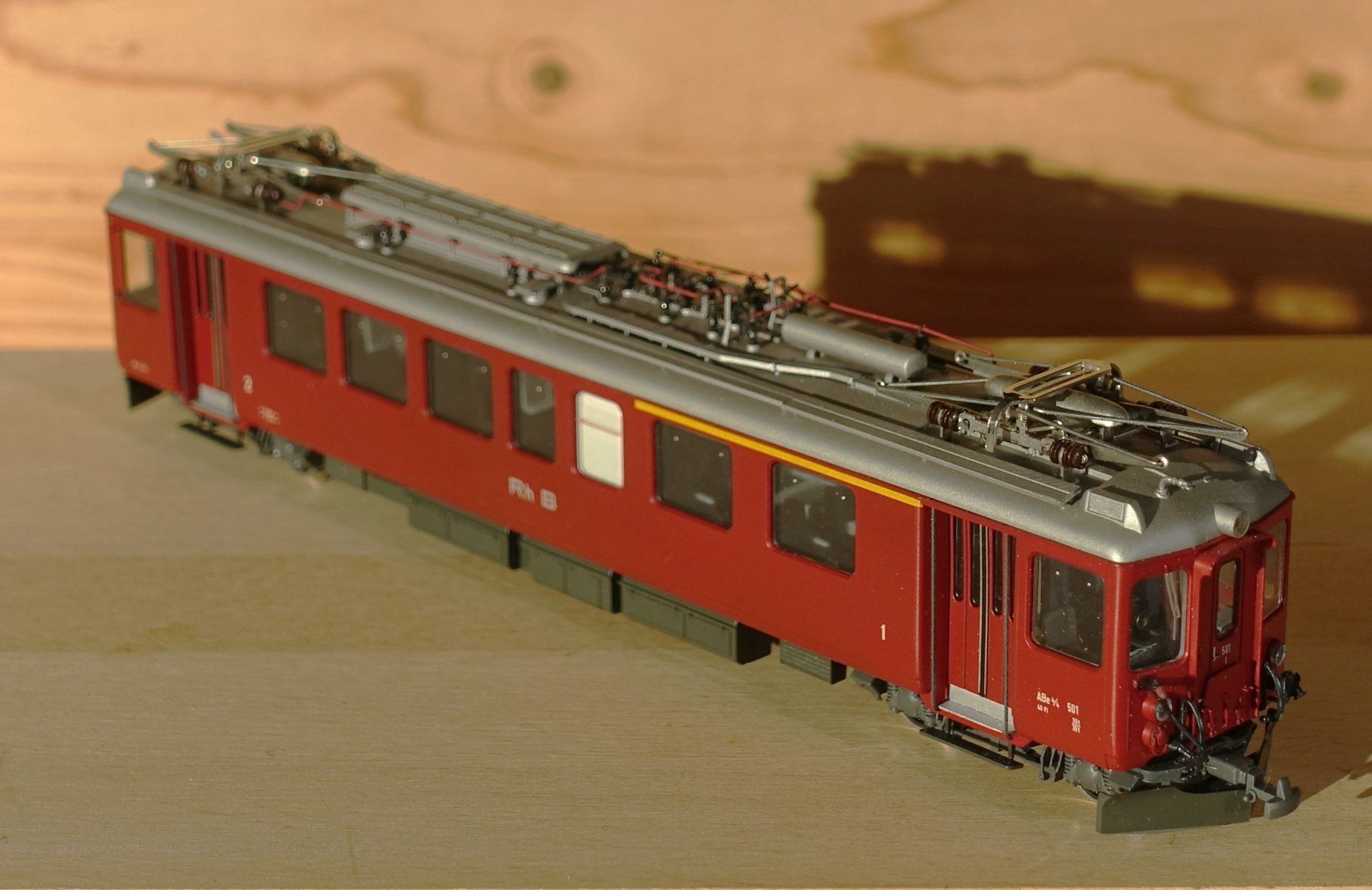 RhB ABe 4/4 501, Bemo Art. 1265/2, DC analog. (Gebraucht) in Horw