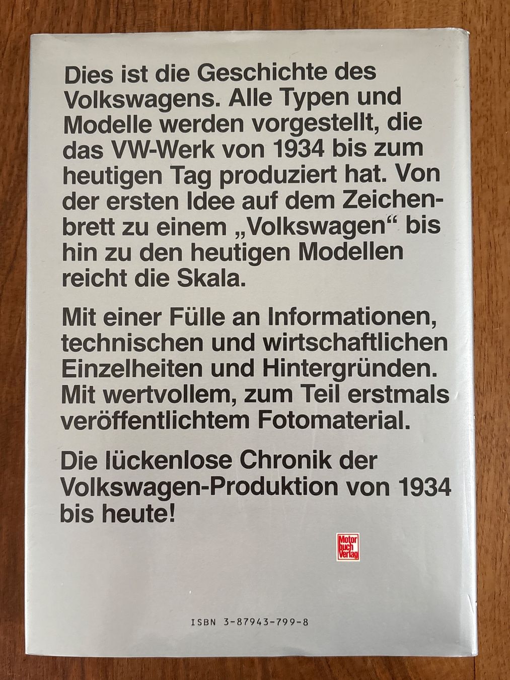 Libri: Buch Volkswagen Typen – Usato da Wettswil venduto da markusmoorhilty 2