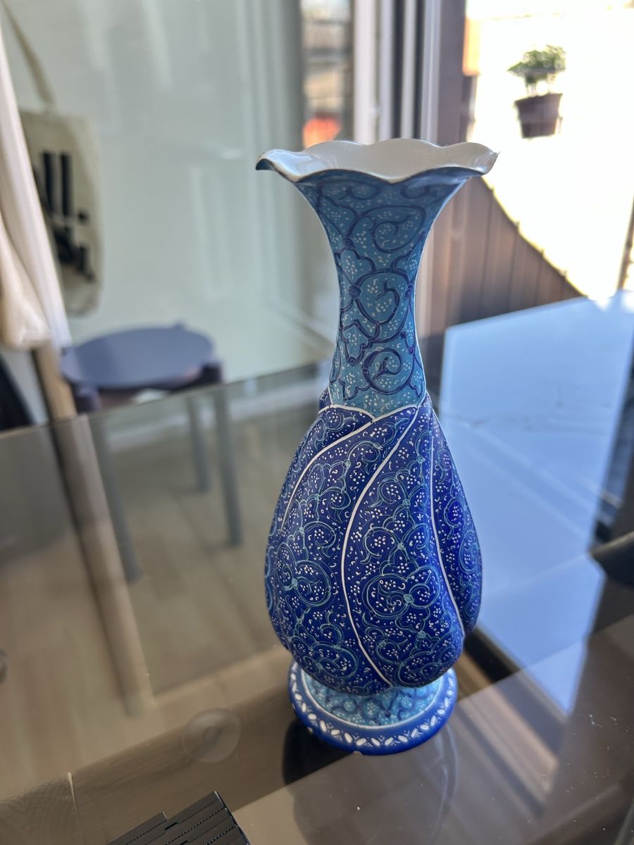 Vasi & Recipienti: Blue handmade minakari amini vase from Iran – Usato da Zürich venduto da rosyyy