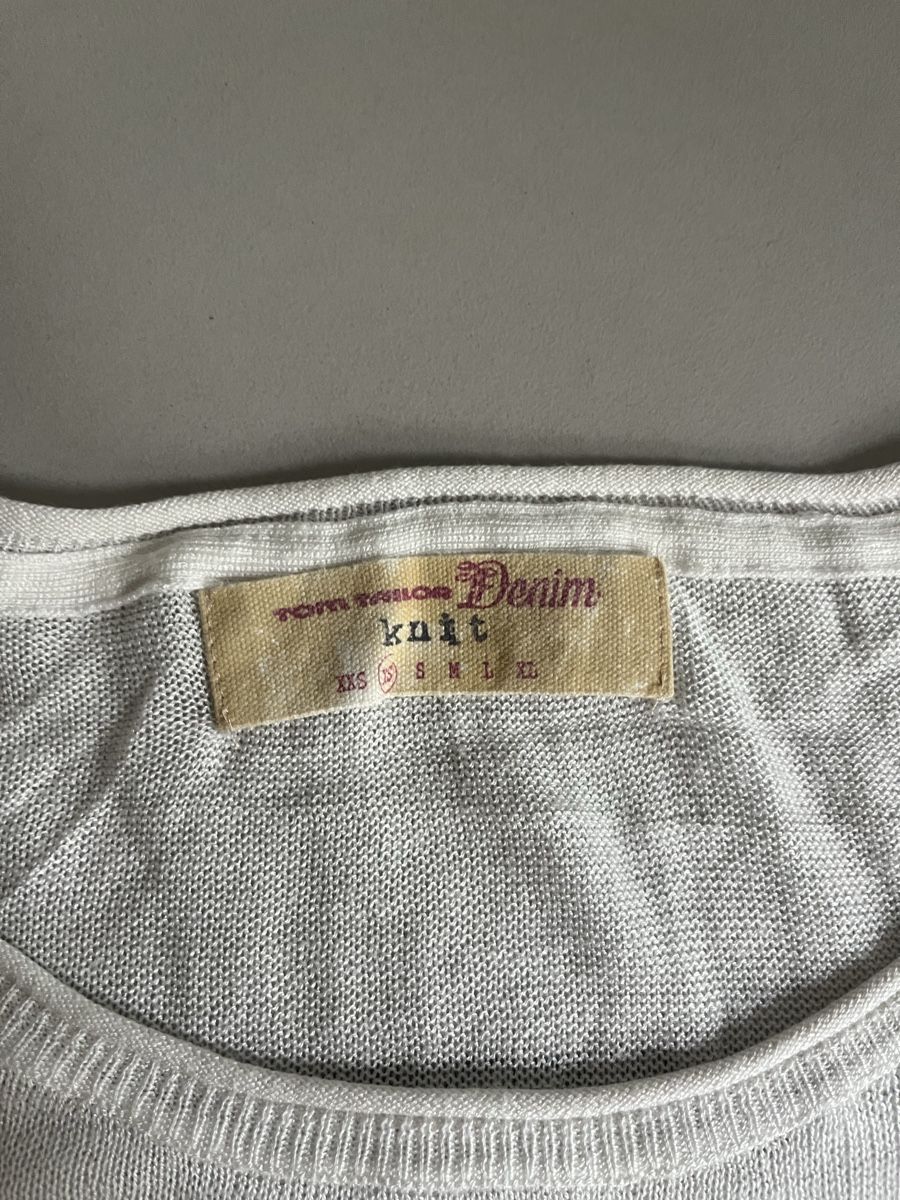 Tom Tailor Top: Pull blanc en mailles transparentes Tom Tailor – Nuovo (secondo la descrizione) da Porrentruy venduto da Shabis99 1