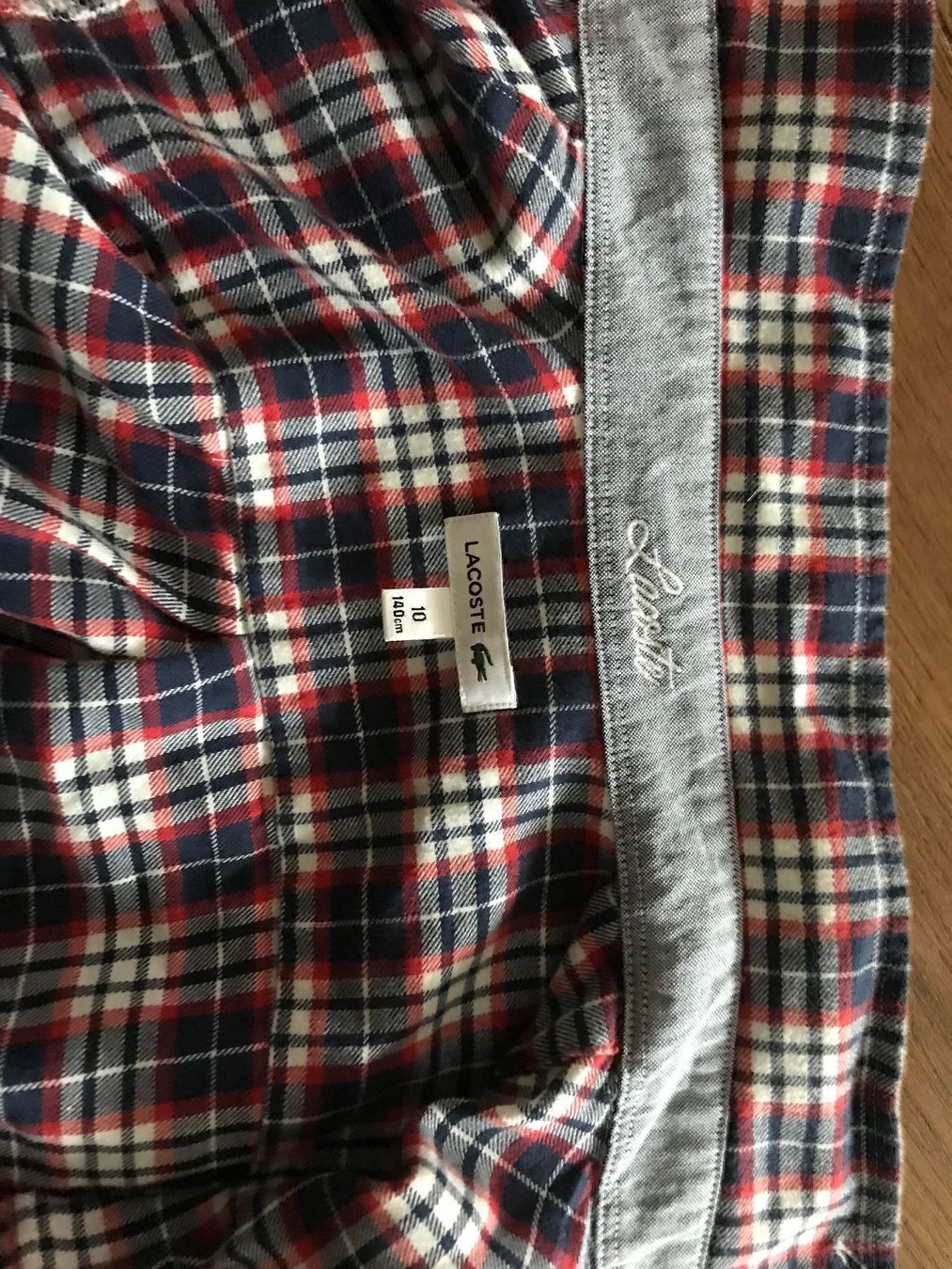 Lacoste Hemden, T-Shirts & Polos: Lacoste Flanell Hemd dünn Gr. 10 ca. 140 – Gebraucht aus Mauren von SB1606 1