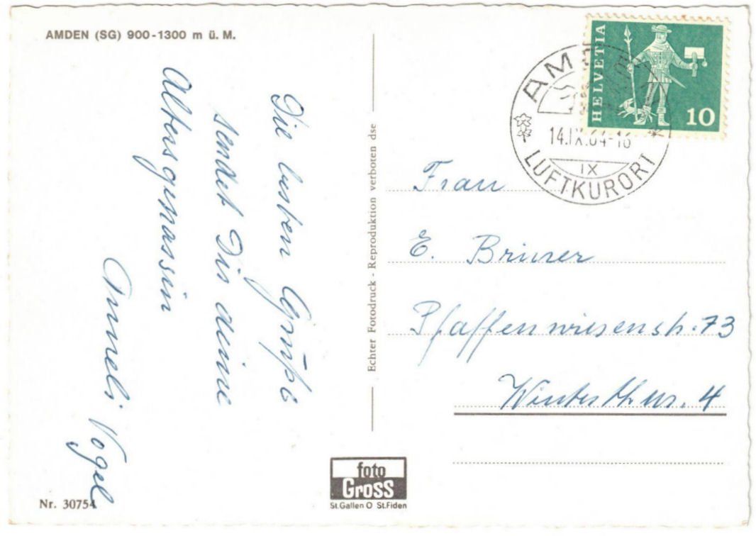 Cartoline postali: Amden - 5 Bild AK – Usato da Binningen venduto da Mountainrider 1