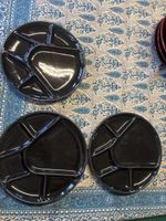 3 Raclette/Servierteller Schwarz