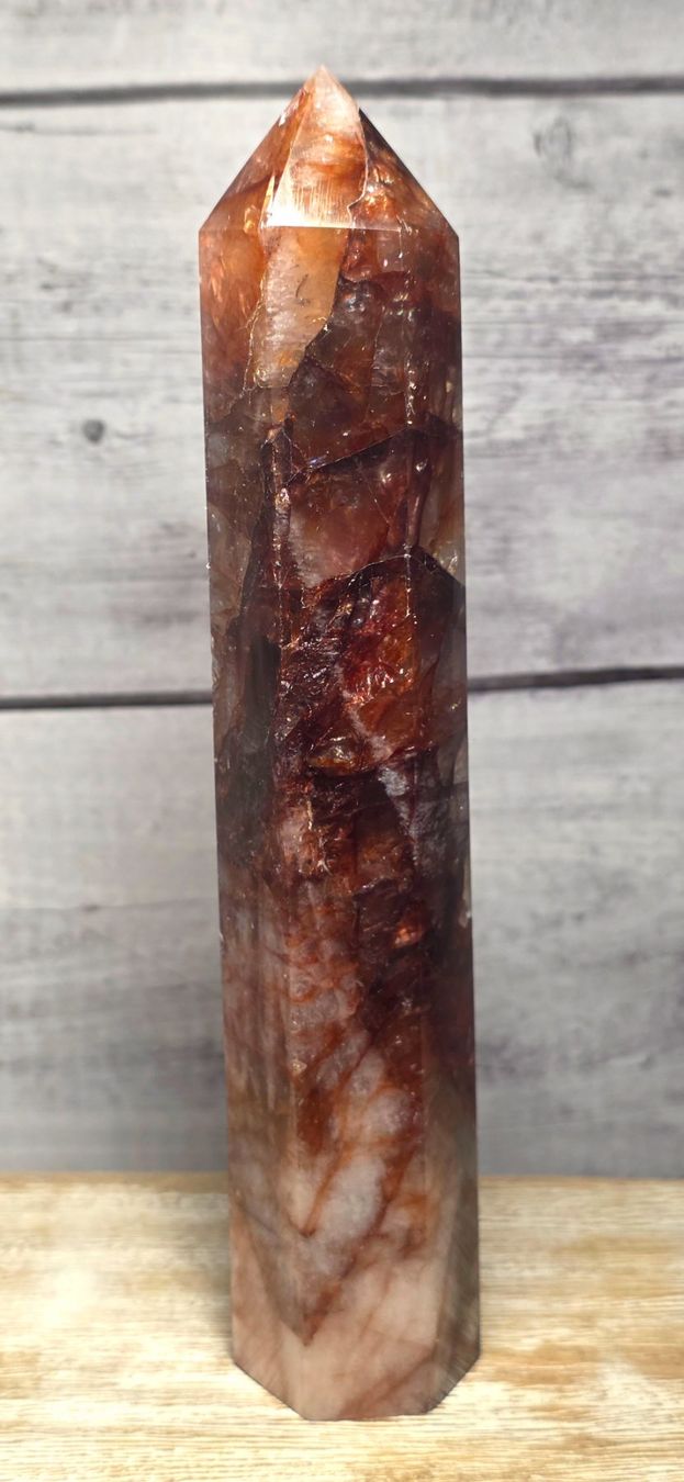 Minerali & Pietre curative: Feuerquarz Obelisk 573g – Nuovo e nell'imballaggio originale da Matzingen venduto da Shay_Crystalz 1