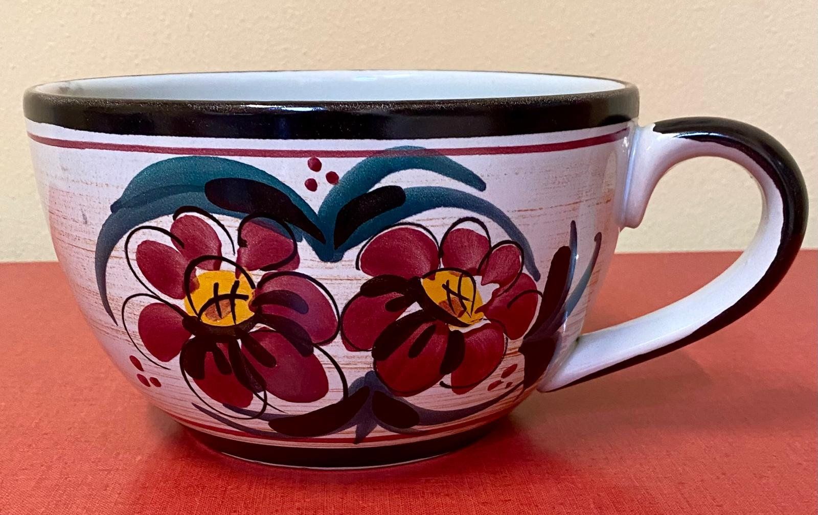 Vasi per fiori: Rustikale Jumbo Tasse/Suppentasse mit Blumenmuster – Usato da Krauchthal venduto da MEWA01