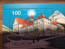 Sonderblock Kloster Engelberg mit Vollersttagstempel, Abart