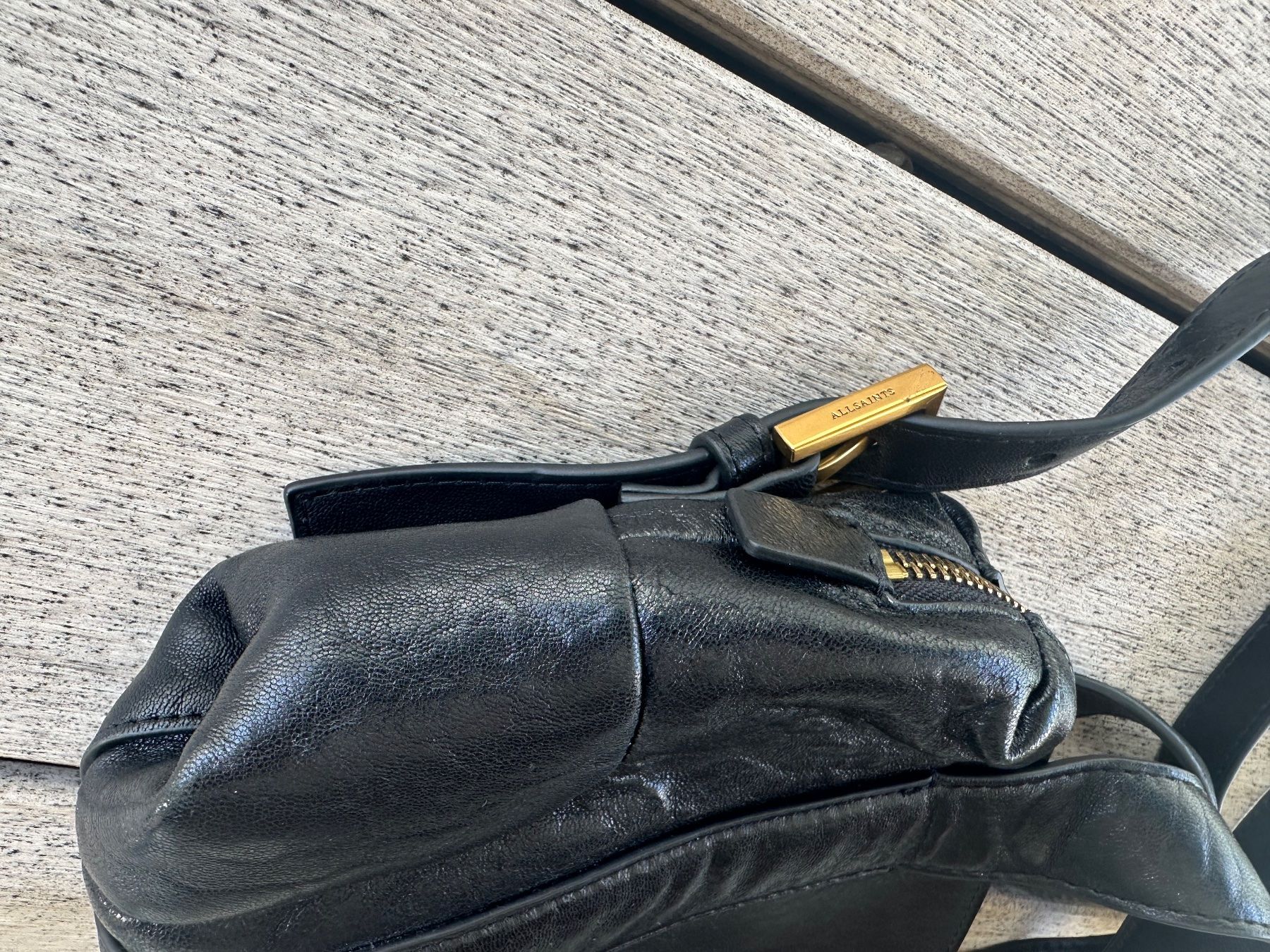 Allsaints Borse: ALLSAINTS Leder Umhängetasche, schwarz, neu – Nuovo (secondo la descrizione) da Winterthur venduto da sima17 4