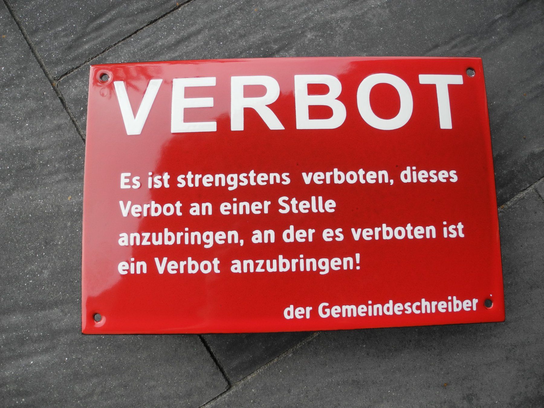 Ecriteaux: VERBOTS-EMAILSCHILD – Neuf (Voir description) à Reinach AG par Huckleberrysix