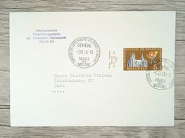 TR76 Enveloppe + Timbre Suisse 1955 Theme Ballon