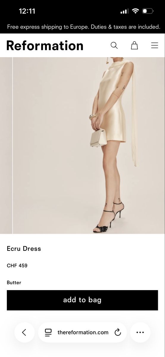 Reformation Vestiti: Reformation Ecru Dress, neu – Nuovo (secondo la descrizione) da Winterthur venduto da livni84 7
