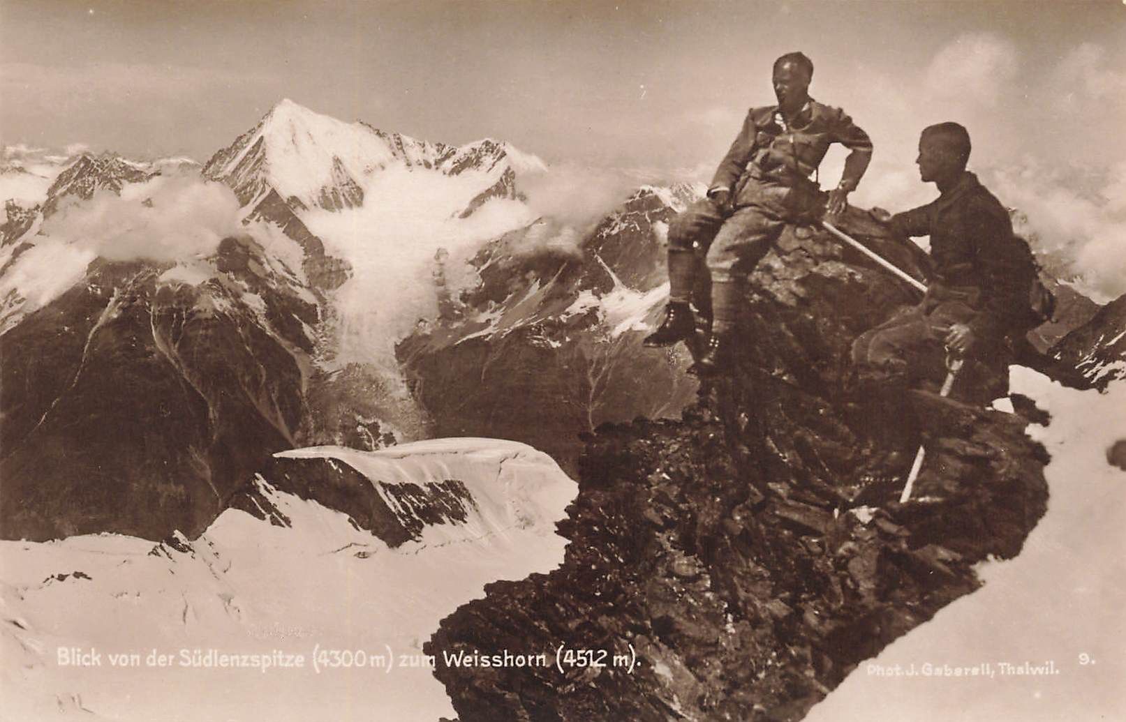 Cartoline postali: Blick von südlenzspitze weisshorn – Usato da Biasca venduto da Blenio71