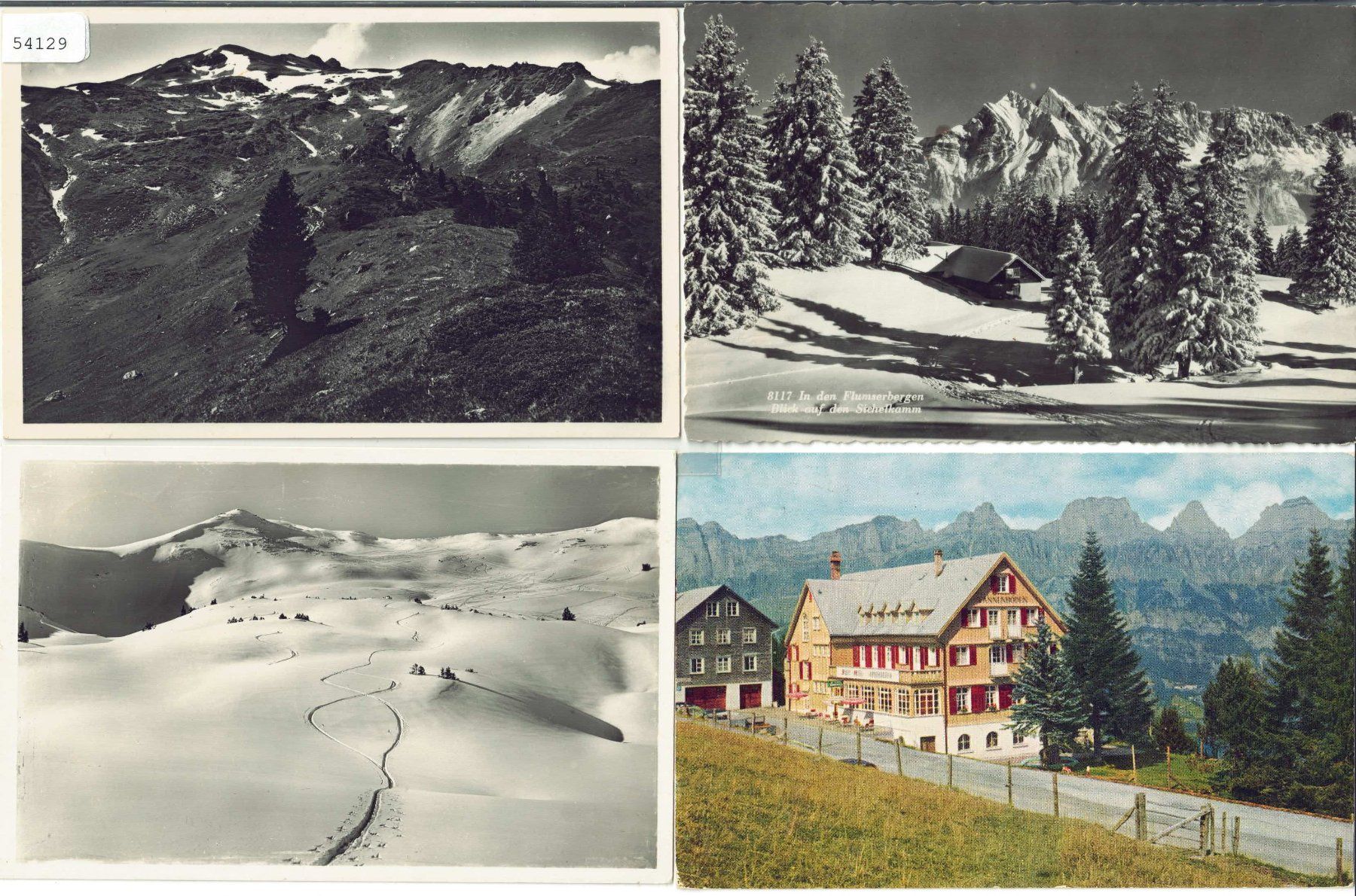 Cartoline postali: 4 AK - Flumserberge – Usato da Ettingen venduto da Kartenplanet