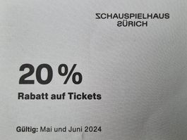Schauspielhaus Zürich Gutschein 20%