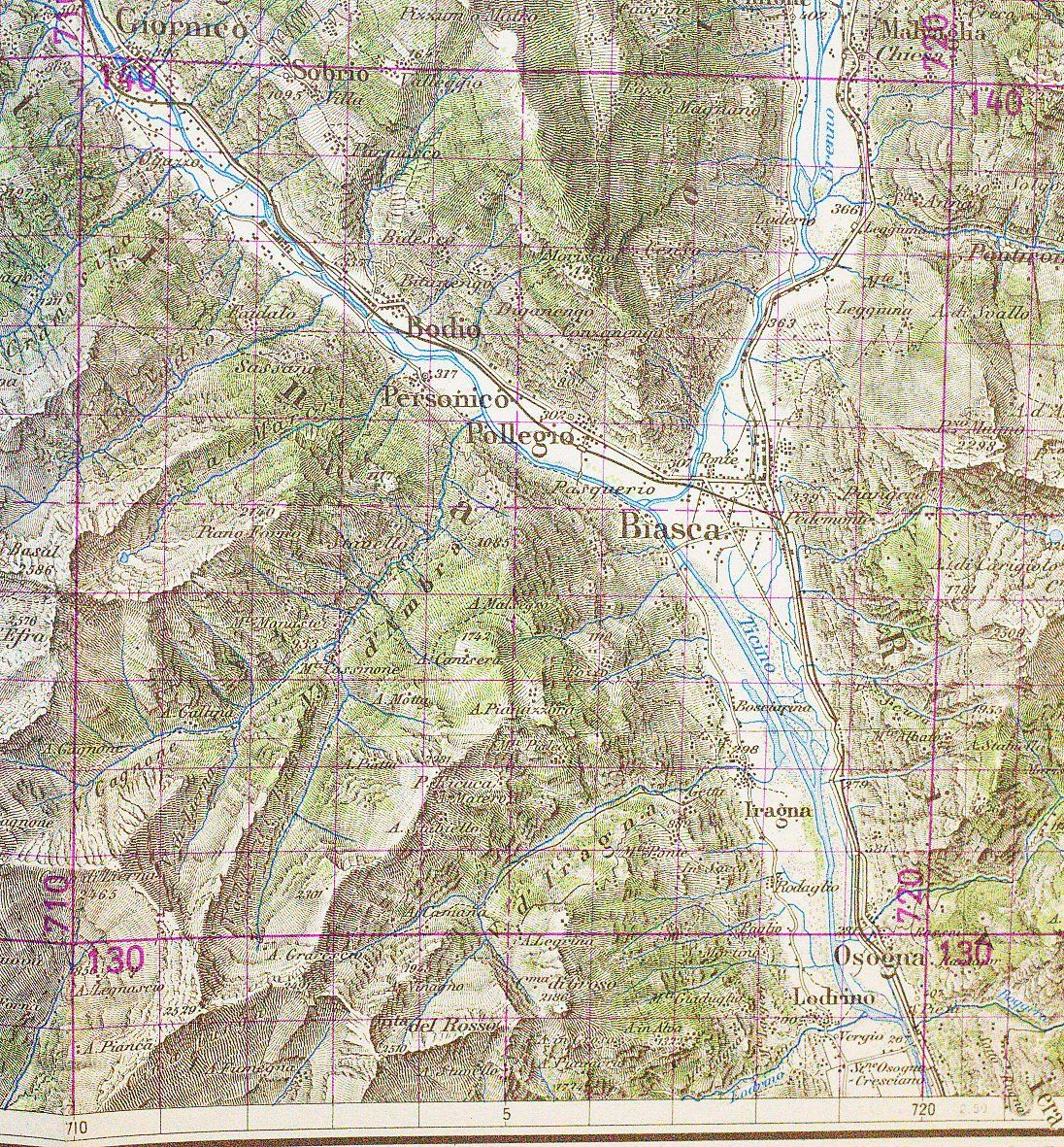 Cartine & Atlanti: Topographische Karte, Gotthard 1947 – Usato da Bern venduto da Maccalvin 5