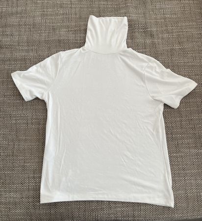 2 Rollkragen-Shirts Kurzarm – Schwarz & Weiss – Grösse M