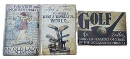 GOLF Vintage  - 3x Blechschild  (neu/OVP)