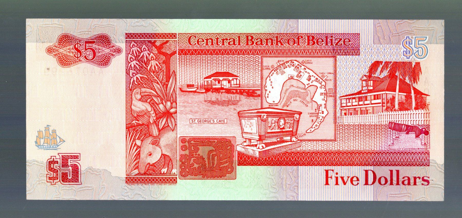 Banconote: Belize 5 dollars 1990 UNC – Nuovo (secondo la descrizione) da Leibstadt venduto da baroc333 1