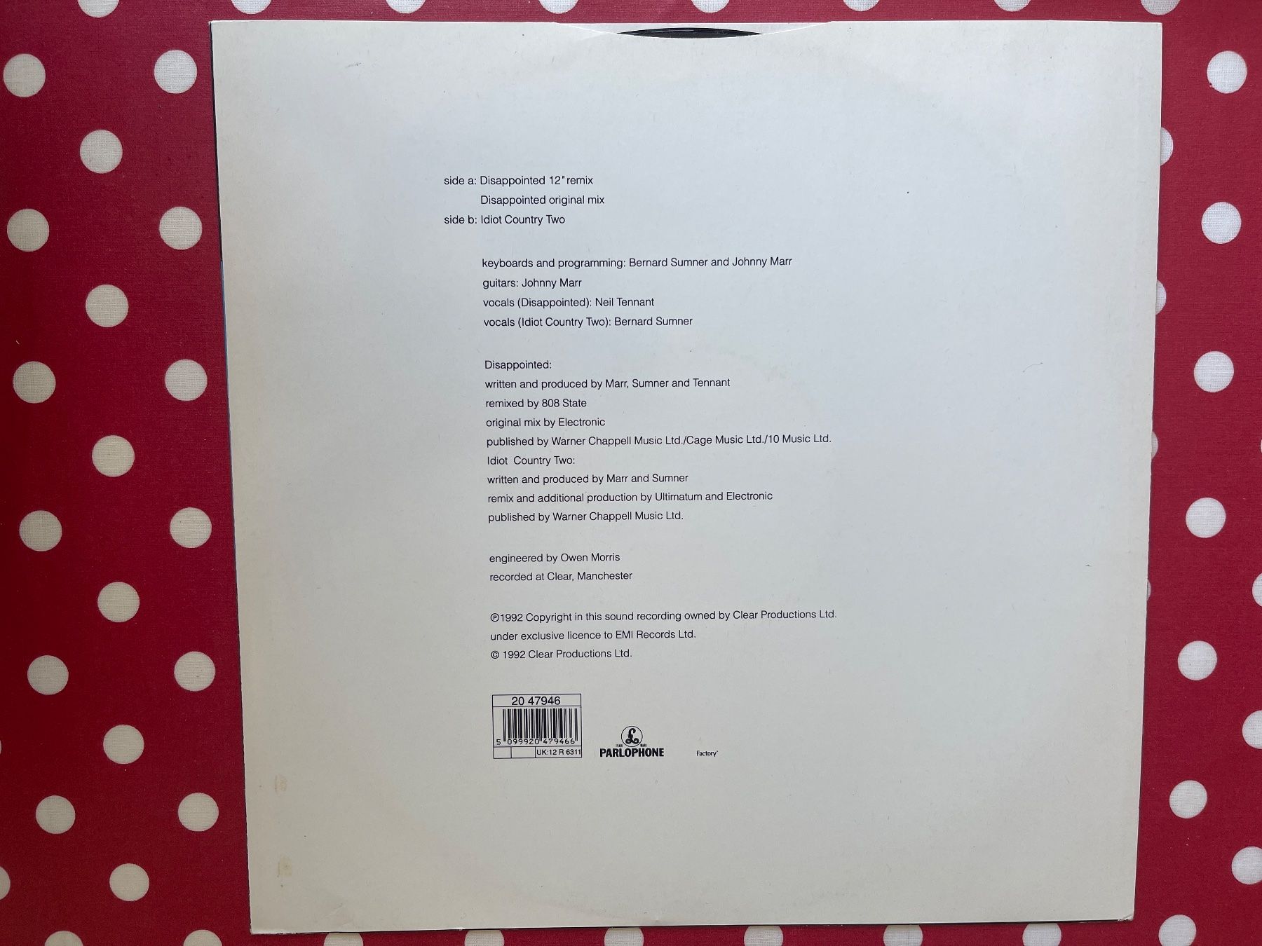 Vinyles: A528/ELECTRONIC DISAPPOINTED 12" – D'occasion à Frutigen par Philippe_jsp 1