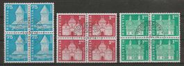 1.2.1968 : Nr. 366L, 370L + 371L im VB - Ersttag