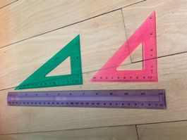 Geometrie Set Lineal und Geodreiecke gebraucht