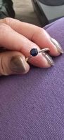 Verlobungsring: Gold, blauer Saphir