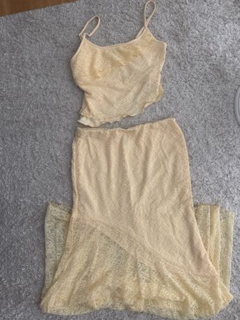 Sommer Top + Rock, gelb, Grösse M