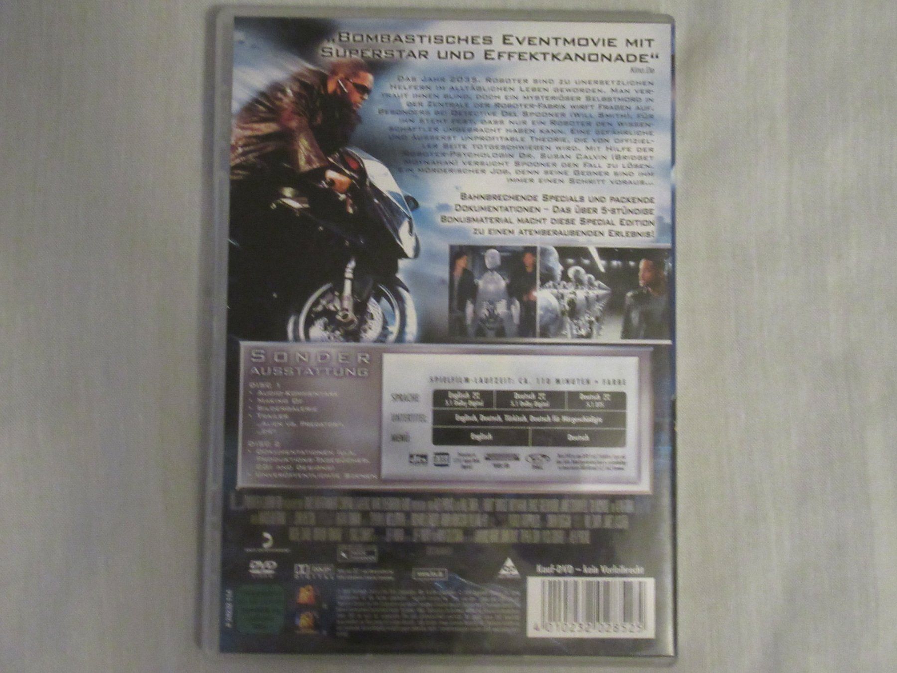 Tutti i DVDs: I, Robot - mit Will Smith (DVD, 2 DVD Special Edition) – Usato da Bern venduto da Mariana7 1
