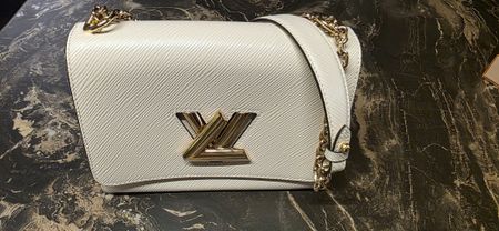 Louis Vuitton Handtasche Twist MM weiss sehr guter Zustand