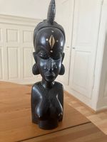 Vintage afrikanische Holzbüste, 1960er – handgeschnitzt