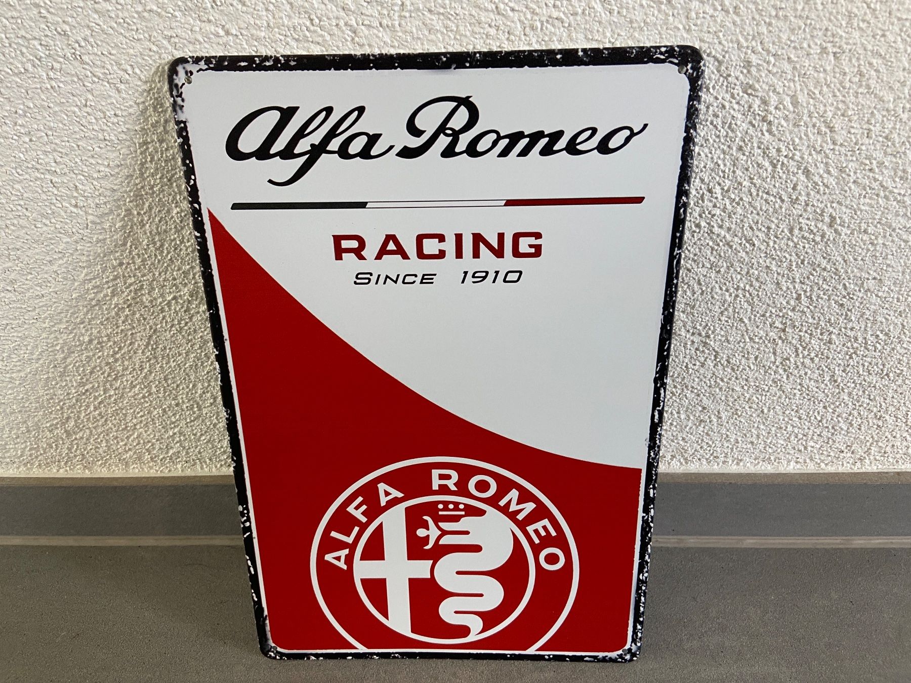 Insegne: ALFA ROMEO RACING  / ANGEBOT METALL SCHILD – Nuovo e nell'imballaggio originale da Seon venduto da Aaargauer01 5
