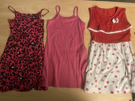 3 süsse Sommerkleider Set, Gr.122/128