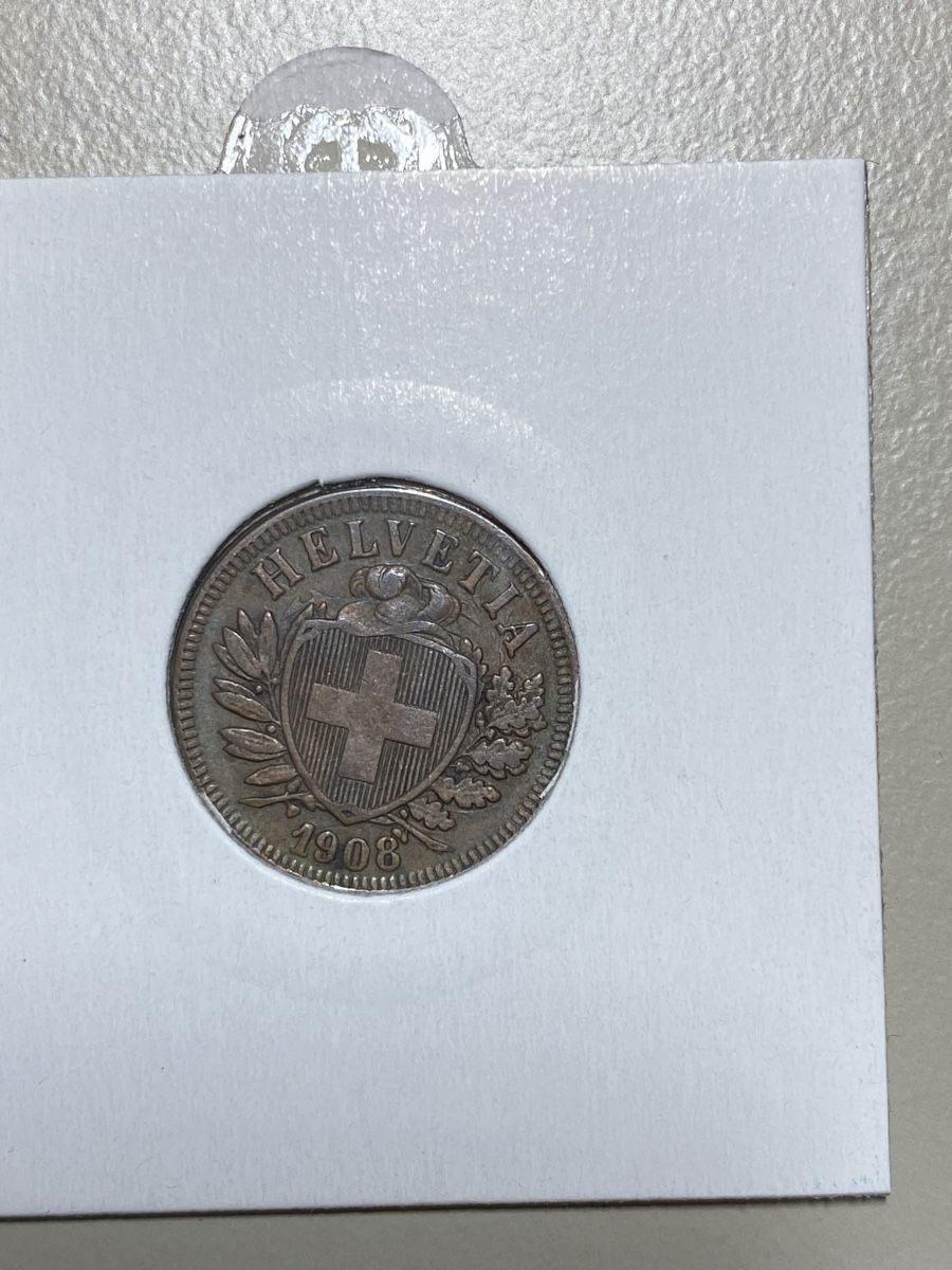 Tutti le monete: CH - 2 centimes - 1909 – Usato da Payerne venduto da Mike1682 1